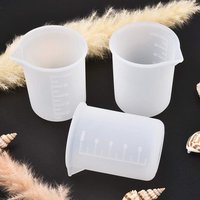 100ml silicone resin consumables measuring cup transparent tape scale easy to clean separation cup DIY cake epoxy making tool