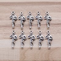 IFOCUS 10pcs/Lot Football Player Charms For DIY Jewelry Making Zinc Alloy 22x13mm/0.87x0.51inch