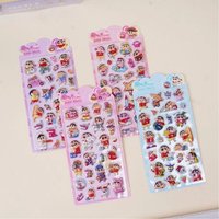 4pcs Kawaii Crayon Shin 3d Embossed Stickers Cartoon Diy Mobile Phone Tablet Decoration Anime Stickers Student Account Stickers