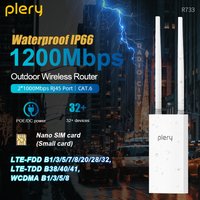 Plery WIFI 5 1200Mbps WIFI Router 2.4G/5.8G Router 5 G Sim Card IP66 Outdoor AP 24V POE CPE 1000M WAN/LAN Ports EU PLUG