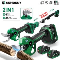 NEWBENY 2-in-1 bürstenlose Teleskopstange, elektrische Astschere, kabelloses Hochzweig-Gartenwerkzeug für Makita-Akku