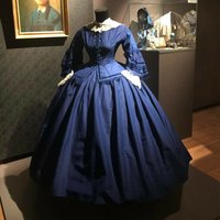 1860s Victorian Civil War Blue Ball Gown Gone With The Wind Scarlett Costume Dress Retro Elegant Daywear Princess dress