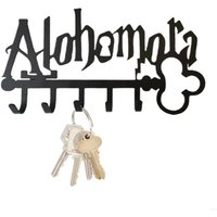 1pc Metal “Alohomora” 5-Hook Key Holder – Decorative Wall-Mounted Rack for Keys, Hats and Towels in Home Entryway