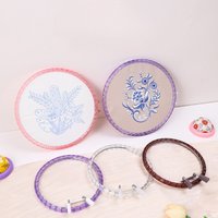 Acrylic Spring Tension Embroidery Hoop, Diamond-Cut Quick-Snap Frame (16cm & 22cm)