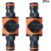 2PC Garden Hose Pipe Tap Shut Off Valve Fitting Connector Pipe Coupler Stop Water Connection Repair Joint Irrigation System Adap