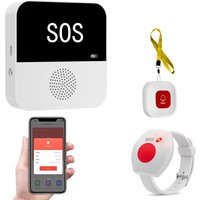 Téléavertisseur sans fil WiFi pour soignants âgés, bouton d'appel SOS, système d'alerte médicale SOS d'urgence pour personnes âgées, Patients âgés à la maison
