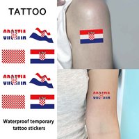 Croatia Flag Temporary Tattoo Sticker, Long-lasting Waterproof, Realistic Non-reflective Fake Tattoo, for Men and Women