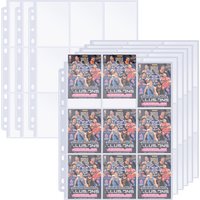 New 80/180 Pockets Baseball Card Sleeves Double Side 4/9-Pocket Trading Card Binder Sleeves Page Protectors Sheet for Holder