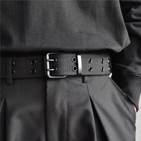 Wide Canvas Double Grommet Hole Buckle Belt Female Male Webbing Fashion Casual Designer Unisex High Quality