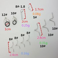 1 Set Fly Fishing Rod Guides Kit Hard Guides And Tip Ring Hook Keeper For Rod Repair For Fishing Lovers Fishing Tools