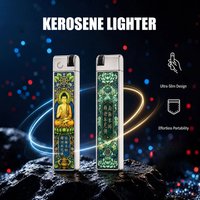 ZORRO Ultra-thin Portable Lighter With Exquisite Relief Pattern And Luminous Grinding Wheel Ignition