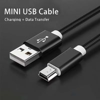 Braid Mini USB To USB Fast Data Transfers Charger Cable for MP3 MP4 Player Car DVR GPS Digital Camera HDD USB-A Cord 0.25m1m2m