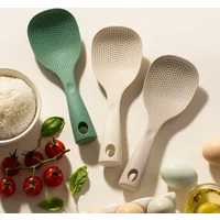 1Pcs Standing Silicone Spoon Non-stick Cooking Spoon Anti-scalding Pot Rice High-temperature-resistant Spoon Kitchen Gadgets