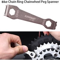 MTB Road Bicycle RL202 Removing Install Tool 9&10mm Chain Ring Bolt Fixed Wrench Bike Chainring Nut Chainwheel Peg Spanner