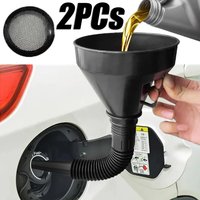 1/2PCs Car Gasoline Refueling Filling Funnels Gadgets With Filter Detachable Hose Long Stem Funnel Motorcycle Engine Oil Tool