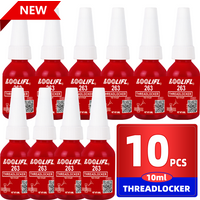 10PCS 263red Threadlocker Anaerobic Glues Anti Loose Screw Glues Fastening Quickly Cured Thread Locking Agent Sealant for Screws