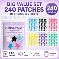 240pcs Cute Colorful Star Pimple Patches, Acne Spot Covers for Face Blemishes and Pimple Marks, Unisex.