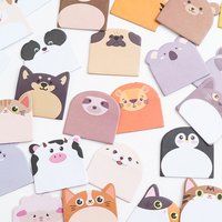 240 Sheets Lovely Cartoon Animal Shaped Blank Sticky Notes Note Cards Note Paper Memo Pad Decorative Stickers for Office School