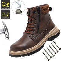 Waterproof Safety Shoes Comfort Men for Work Steel Toe Industrial Boots Man Protection Kevlar insoles Platform Boots
