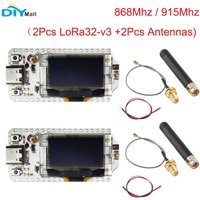 2Sets Wifi BLE LoRa32 V3 ESP32-S3 Node Development Board 0.96 OLED SX1262 LoRa 32 IoT Dev Board 868Mhz 915Mhz for Meshtastic