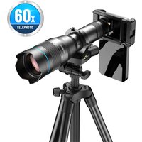 APEXEL 60X Mobile Phone Telescope Lens Astronomical Telephoto Zoom Lens With Extendable Tripod for iPhone Huawei All Smartphones