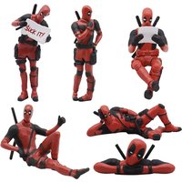 Anime Deadpool Action Figure Car Interior Decoration Toy Pendant Car Accessories Model Mini Doll Figurine Kids Toys Gift