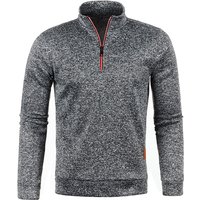 Herren Stehkragen Pullover Reißverschluss Twist Strickpullover Herren Dickere Sweatshirts Herbst Einfarbige Rollkragenpullover