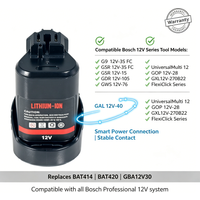 For Bosch battery 12V battery, 2000MAh BAT411 Lithium ion Rechargeable Battery BAT411A BAT412 BAT412A BAT413 Battery Charger