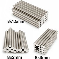 100/50/20pcs Powerful Neodymium Magnet Dia 8mm Magnetic Strong Disc NdFeB Round Fridge Magnets for DIY Crafts Home Storage Tool
