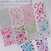 1/10pcs Acrylic Diamond Heart Stickers for Phone DIY Decoration Cute Small Glitter Crafts Scrapbooking