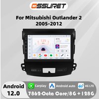9 "Android 12 Autoradio Carplay für Mitsubishi Outlander 2/Peugeot 4007/Citroen C-Rosser Multimedia-Video-Player 4g GPS Stereo FM