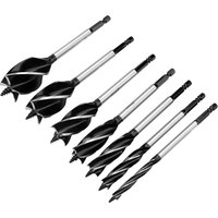 Black Four Blade Support Drill 6.35mm Hex Handle 8-35mm Four Slot Electric Wrench Drawer Door Lock Woodworking Hole Opener
