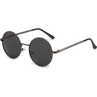 Men's Retro Small Frame Sunglasses with Fashionable Circular Metal Frame Design for Outdoor Fishing and Driving Sunglasses