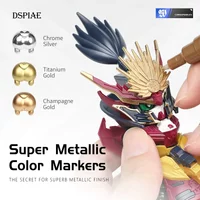 DSPIAE MKS Super Metallic Color Markers Metal Color Coloring Pen For Gundam Mecha Model Making Hobby DIY Tool