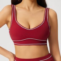 Women Bra Workout Yoga Tank Top Quick-Dry High Strength Gym Sports Vest Female Running Tight Top Women U-Back Fitness Underwear