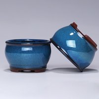 Ceramic Garden Planter Pots Round Succulent Orchid Flower Pot for Indoor & Outdoor Flower Plants