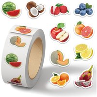 500Pcs/Roll Fruit Theme Stickers - Seals for Laptop/Journal/iPad/Guitar/Skateboard Decor RecordingYourLife Store