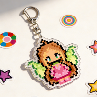 Adorbale Pixel Fairy Magical Girl Keychains for Accessories Bag Stella Musa Tecna Keyrings Jewelry Magic Fairies Fans Gifts