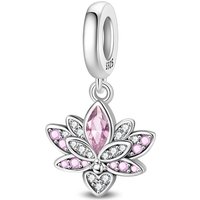 925 Sterling Silver Exquisite Lotus Charms Pendant For Women Fit Original Bracelet DIY Birthday Party Jewelry Gifts
