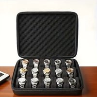 Portable 6/8/10/12/15 Slots Watch Box Hard EVA Watch Case Zipper Closure Shockproof Watch Display Holder for Travel