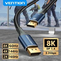 Vention 8K DisplayPort 1.4 Cable for TV 4K144Hz 32.4Gbps HDR DisplayPort to DP for PC Computer Gaming Monitor Projector DP Cable