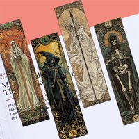 30PCS Creative Gothic Style Dark Wizard Bookmarks High Beauty Cards Reading Book Tags DIY Annotated Bookmarks DWSQ03