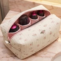 Travel Toiletry Bag with Zipper & Multi-compartments Pen Pouches Cosmetic Makeup Organizer Large Capacity for Women Ladies Girls