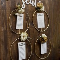 Round Metal Floral Hoop Wreath Macrame Wedding Engagement DIY Dream Catcher Wall Hanging Craft Metal Ring for Table Decorations