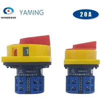 LW26GS-20/04-2 Cam Switch Two Position Pad Lock Changeover Rotary Isolator Disconnect Selector Silver Contact 20A 690V