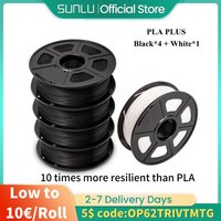 SUNLU PLA+ Filament 3D Printer Filamen PLA PLUS 1KG A Roll 1.75MM Filament Buy 4 Rolls Get 1 Roll Free Gift on 328 Live