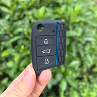 Silicone Car Key Case Cover For VW Volkswagen Golf 7 MK7 GTI Tiguan MK2 For SEAT Ateca Leon FR 2 Ibiza For Skoda Octavia A7