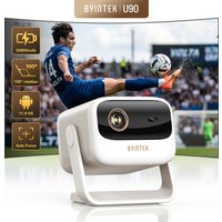 BYINTEK U90 Projector 4K Full HD1080P Cinema Android 11.0 WiFi Mini Portable 1080P Home Theater Video DLP Projector with Battery