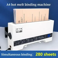 New A4 Hot Melt Binding Binding Machine 4mm Thermal Fusion Cover for Document Machine Small Automatic Gluing Home Office