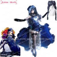 《Custom Size》Anime Cos Ciel Cosplay Costume Blue Robin Delicate Lolita Style Women Party Dress Suit Halloween Costume Wig